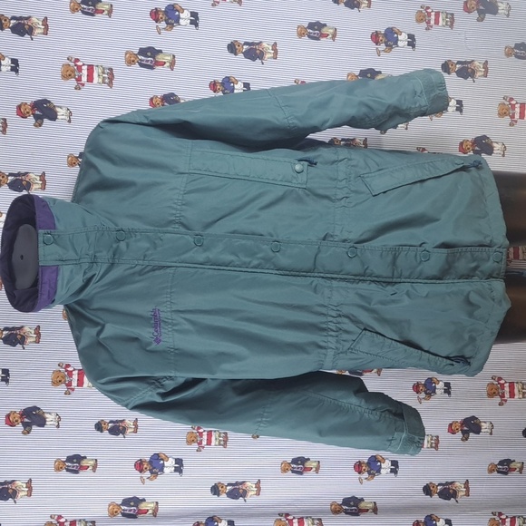 Vintage Columbia Long Peak Women's MD green 3-in1 fleece-lined ski wonter coat - Picture 1 of 11